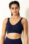 Zelocity Non Padded Wide Waist Band Sports Bra- Maritime Blue — thumbnail 1
