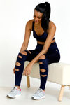 Zelocity High Impact Quick Dry Sports Bra - Blue — thumbnail 5