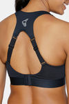 Zelocity High Impact Padded Wide Waist Band Sports Bra - Black — thumbnail 5
