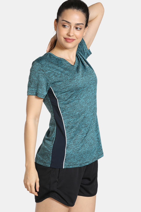 Zelocity Easy Movement Neu Dri T-Shirt- Green Melange — image 2