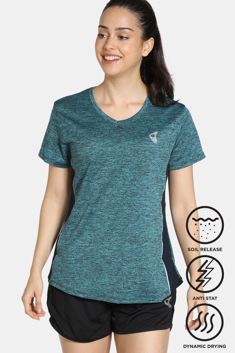 Zelocity Easy Movement Neu Dri T-Shirt- Green Melange — image 5