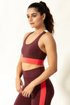 Zelocity Non Padded Sports Bra - Maroon — thumbnail 2