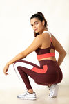 Zelocity Non Padded Sports Bra - Maroon — thumbnail 4