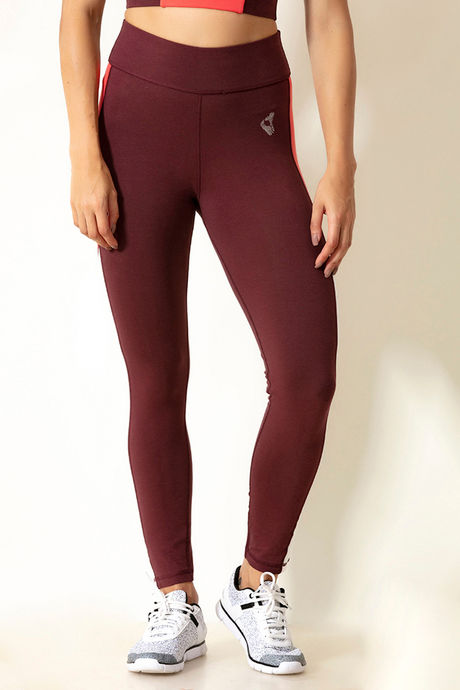 Zelocity High Stretch Legging - Maroon — image 2