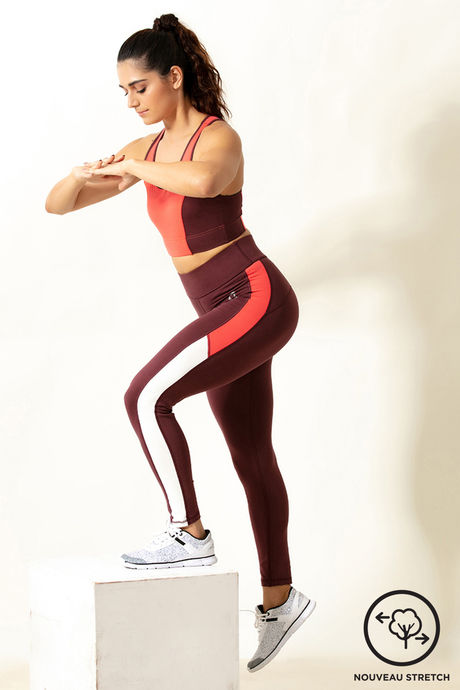 Zelocity High Stretch Legging - Maroon — image 4