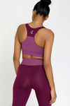 Zelocity Wide Waist Band Sports Bra - Dark Pink — thumbnail 3