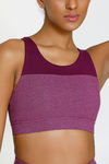 Zelocity Wide Waist Band Sports Bra - Dark Pink — thumbnail 4