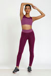 Zelocity Wide Waist Band Sports Bra - Dark Pink — thumbnail 5