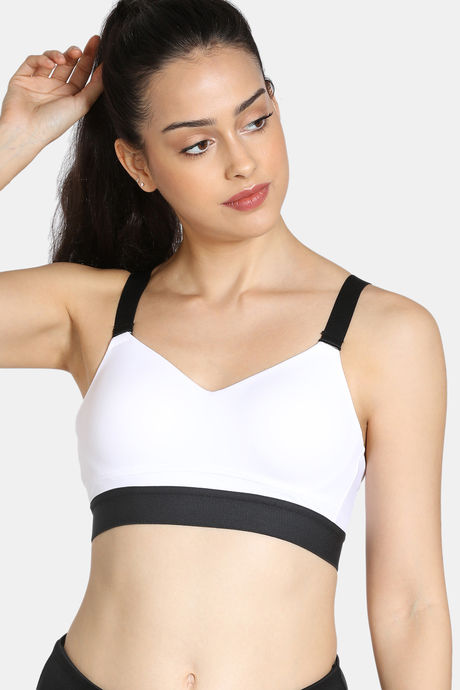 high impact white sports bra