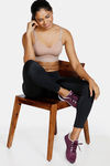 Zelocity High Impact Padded Wide Waist Band Sports Bra - Skin — thumbnail 4