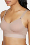 Zelocity High Impact Padded Wide Waist Band Sports Bra - Skin — thumbnail 5