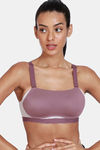 Zelocity High Impact Padded Wide Waist Band Sports Bra - Flint — thumbnail 1