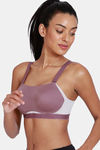 Zelocity High Impact Padded Wide Waist Band Sports Bra - Flint — thumbnail 4