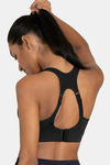 Zelocity High Impact Padded Wide Waist Band Sports Bra - Black — thumbnail 2