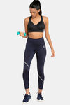 Zelocity High Impact Padded Wide Waist Band Sports Bra - Black — thumbnail 4