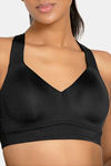 Zelocity High Impact Padded Wide Waist Band Sports Bra - Black — thumbnail 5