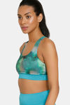 Zelocity Padded Sports Bra With Removable Padding - Aqua Blue — thumbnail 2