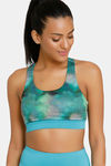 Zelocity Padded Sports Bra With Removable Padding - Aqua Blue — thumbnail 6