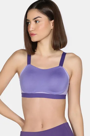 Zelocity High Impact Quick Dry Sports Bra - Aster Purple