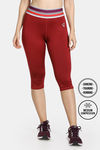 Zelocity Quick Dry 3/4Th Gym Leggings - Rosewood — thumbnail 1