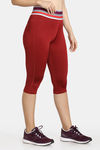 Zelocity Quick Dry 3/4Th Gym Leggings - Rosewood — thumbnail 2