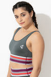 Zelocity Padded Sports Bra With Removable Padding - Dk Grey — thumbnail 2