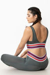 Zelocity Padded Sports Bra With Removable Padding - Dk Grey — thumbnail 4