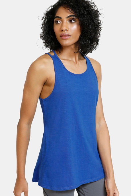 Zelocity Easy Movement High Stretch Tank Top - Blue — image 2