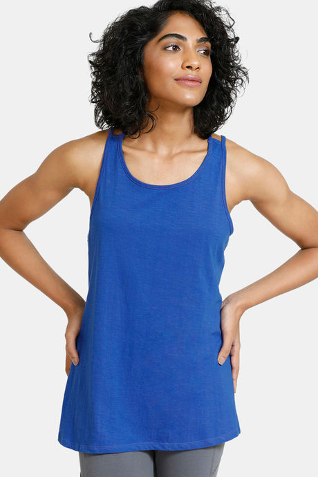 Zelocity Easy Movement High Stretch Tank Top - Blue — image 3