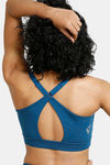 Zelocity Padded Sports Bra With Removable Padding - Blue — thumbnail 3