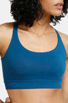 Zelocity Padded Sports Bra With Removable Padding - Blue — thumbnail 4