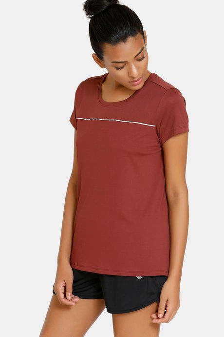 Zelocity Easy Movement Nouveau Shine T-Shirt - Brown — image 2