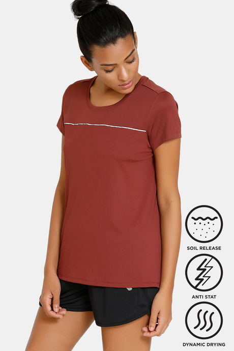 Zelocity Easy Movement Nouveau Shine T-Shirt - Brown — image 6