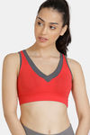 Zelocity Padded Sports Bra With Removable Padding - Ribbon Red — thumbnail 1