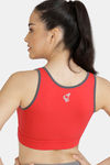 Zelocity Padded Sports Bra With Removable Padding - Ribbon Red — thumbnail 3