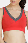 Zelocity Padded Sports Bra With Removable Padding - Ribbon Red — thumbnail 4