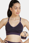 Zelocity Sports Bra With Removable Padding - Purple — thumbnail 1