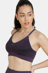 Zelocity Sports Bra With Removable Padding - Purple — thumbnail 2