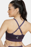 Zelocity Sports Bra With Removable Padding - Purple — thumbnail 3