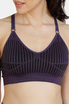 Zelocity Sports Bra With Removable Padding - Purple — thumbnail 5