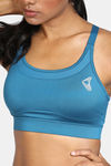 Zelocity Sports Bra With Removable Padding - Ink Blue — thumbnail 5