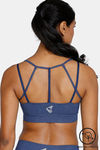 Zelocity Padded Sports Bra With Removable Padding - Blue — thumbnail 1