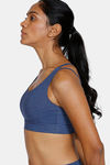 Zelocity Padded Sports Bra With Removable Padding - Blue — thumbnail 2