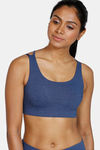 Zelocity Padded Sports Bra With Removable Padding - Blue — thumbnail 3