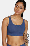 Zelocity Padded Sports Bra With Removable Padding - Blue — thumbnail 6