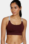 Zelocity Padded  Sports Bra With Removable Padding - Wine — thumbnail 2