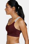 Zelocity Padded  Sports Bra With Removable Padding - Wine — thumbnail 3