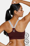 Zelocity Padded  Sports Bra With Removable Padding - Wine — thumbnail 7