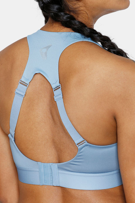 Zelocity High Impact Wide Waist Band Sports Bra - Faded Denim — image 5
