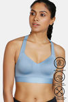 Zelocity High Impact Wide Waist Band Sports Bra - Faded Denim — thumbnail 6